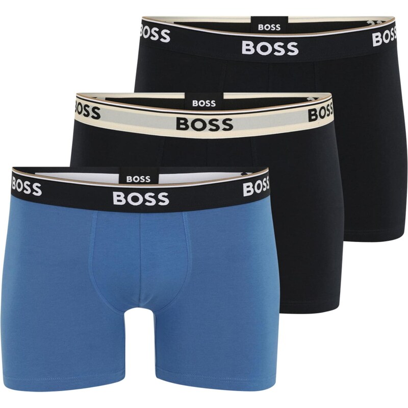 BOSS Boxerky Power modrá / čierna / biela 66639362