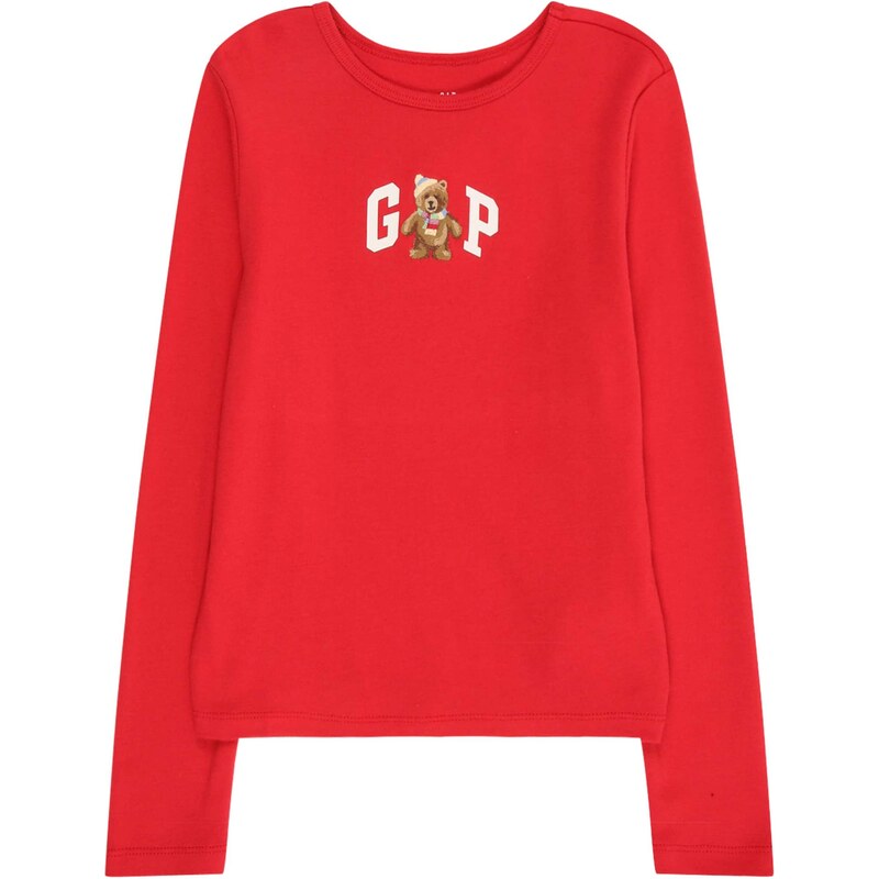 GAP Tričko svetlohnedá / červená / biela 66639396