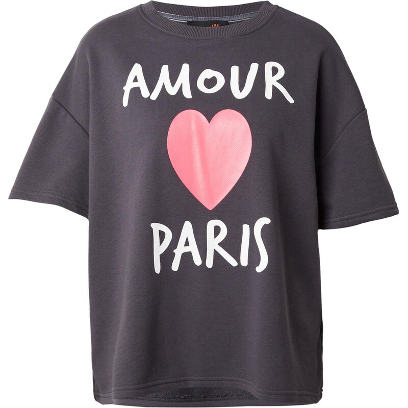 miss goodlife Mikina Amour Paris antracitová / jasne červená / biela 66639411