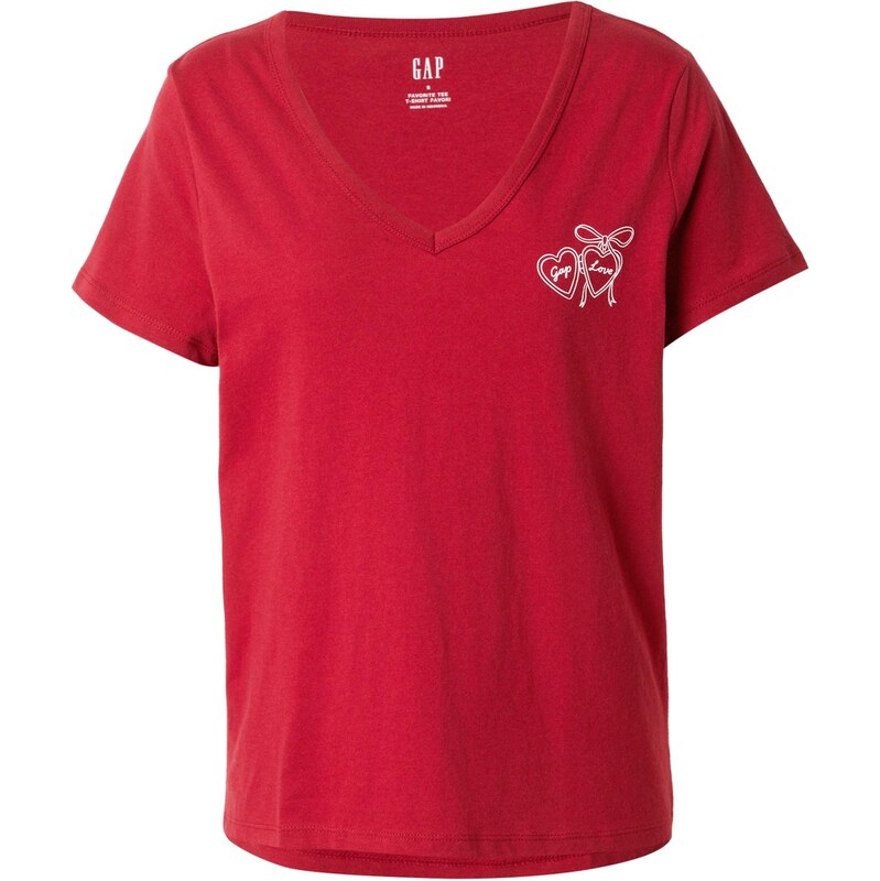 GAP Tričko krvavo červená / biela 66639435