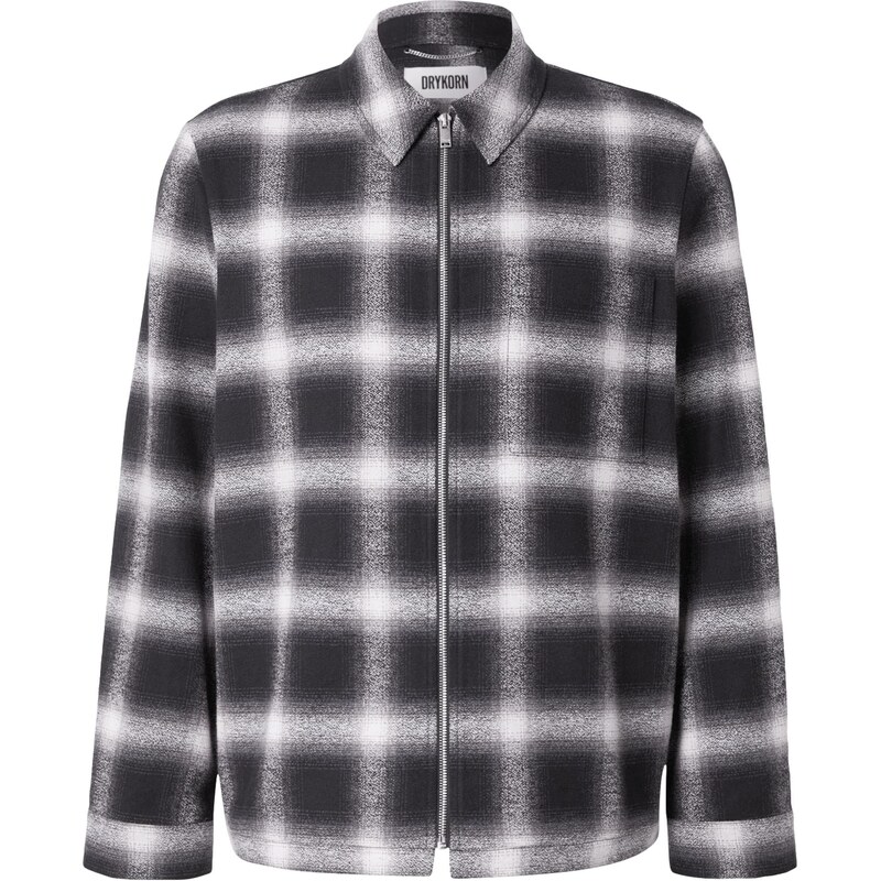 DRYKORN Prechodná bunda NIKANO čierna / biela 66639490