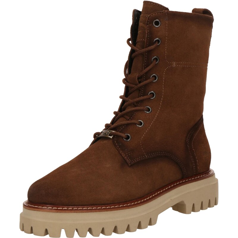 MUSTANG Šnurovacie členkové čižmy hnedá 66639532
