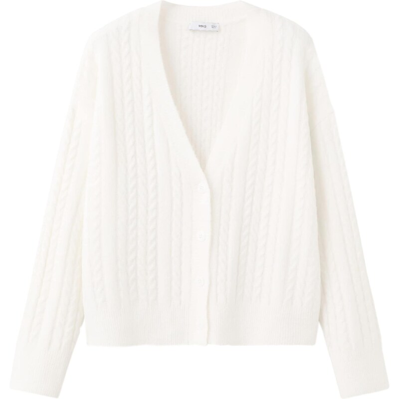 MANGO Kardigán Talcore krémová 66639562