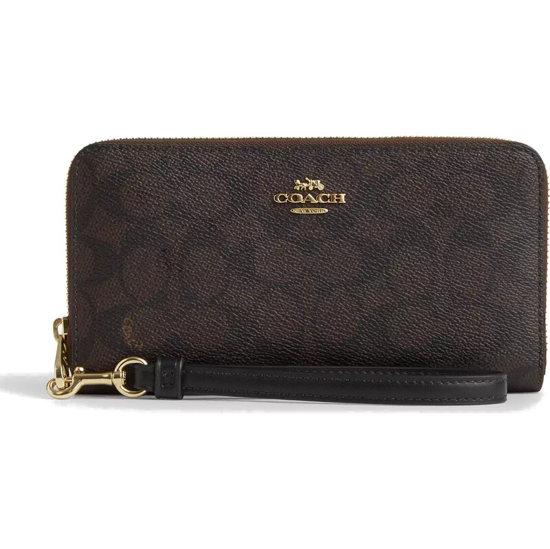 COACH Peněženka Long Zip Around Wallet In Signature Canvas Gold 66637680