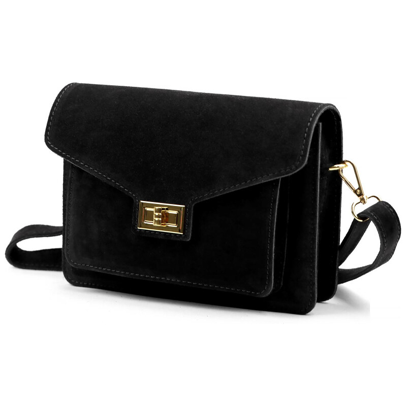 Kožená kabelka Luka čierna KZ2260083 66643782