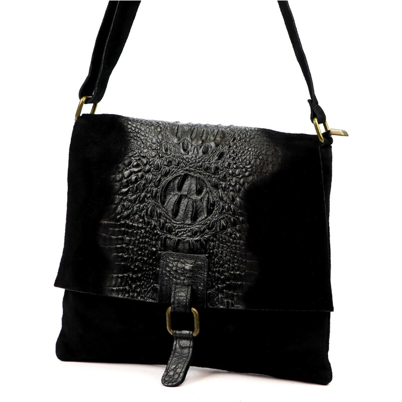 Kožená kabelka Luka čierna KZ2260232 66643789