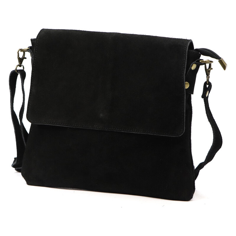 Kožená kabelka Luka čierna KZ2260018 66643804