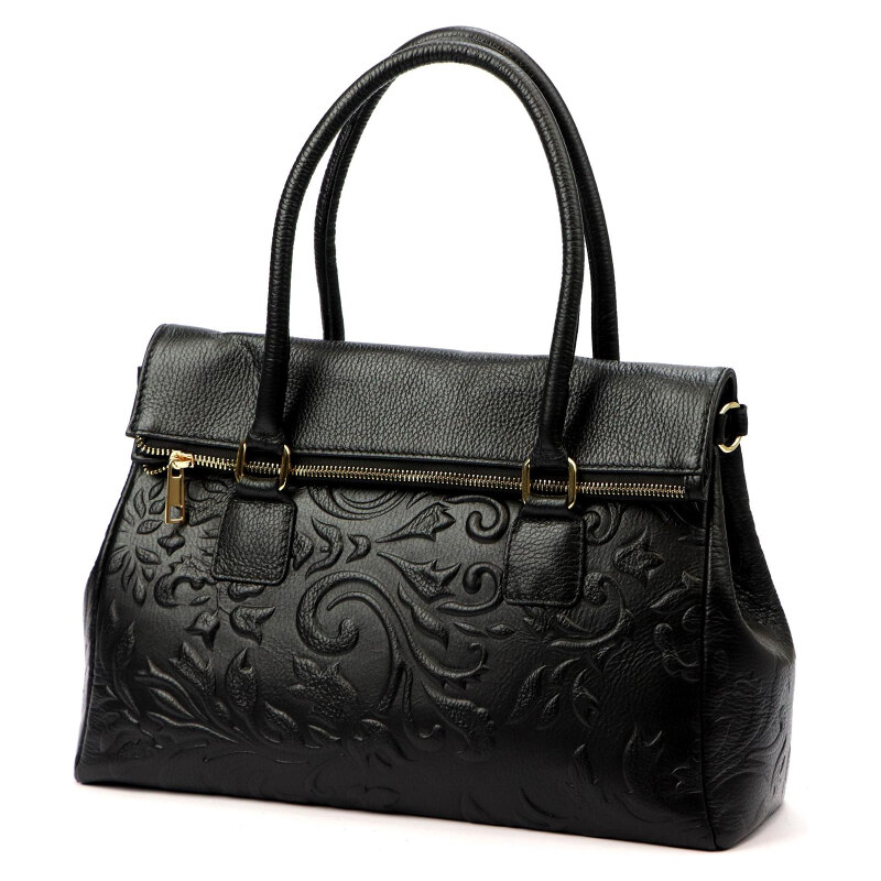 Kožená kabelka Luka čierna KZ2260160 66643833