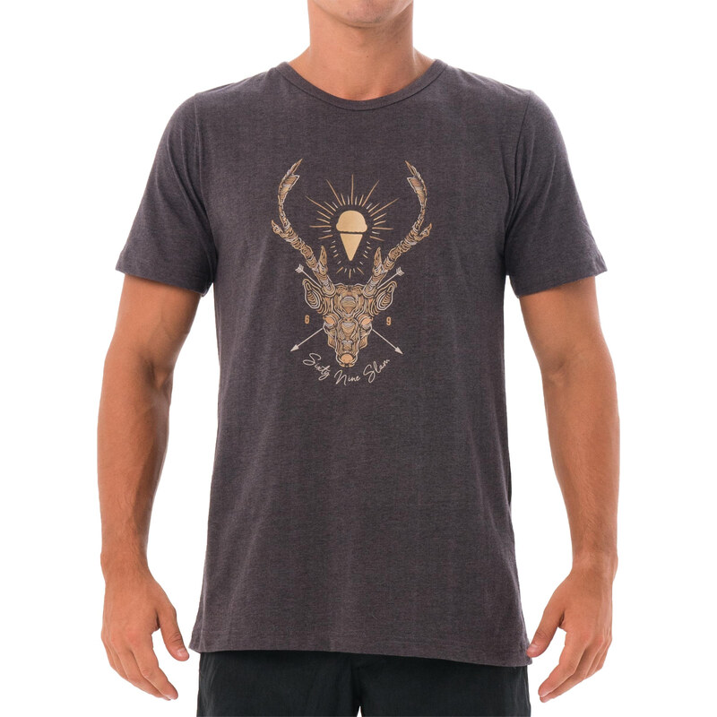 Pánske tričko 69SLAM DEER LINES BLACK MELANGE (MTGEER-BC) 66644538