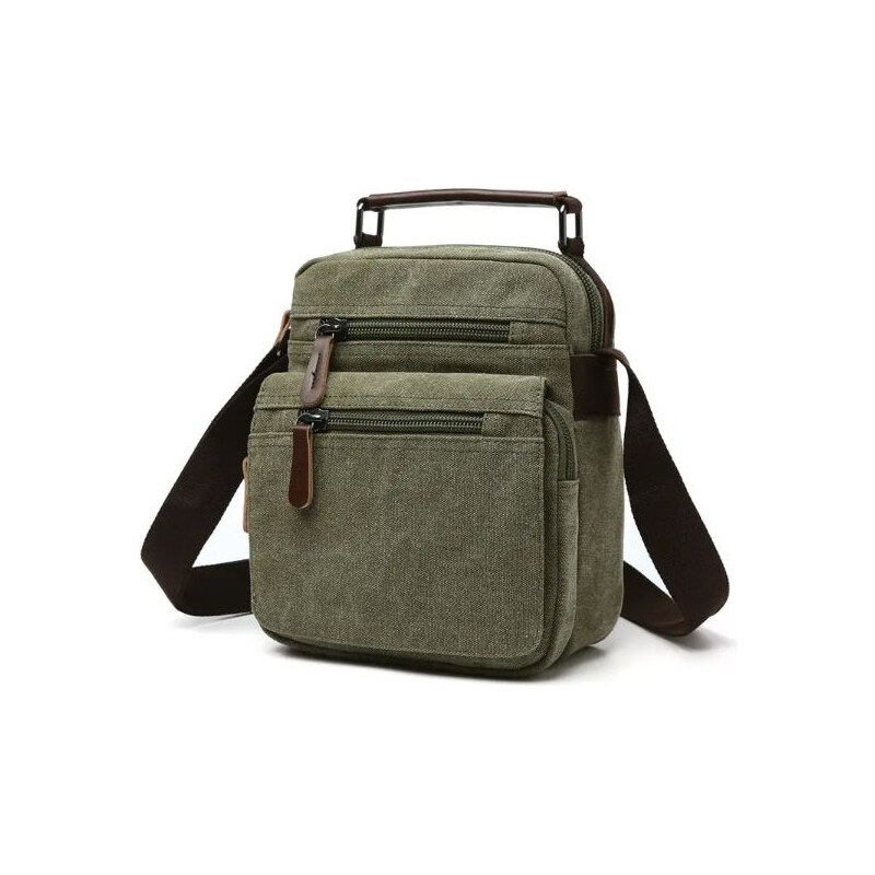 Canvasio pánska plátená taška cez rameno Celso Zelená 65227290