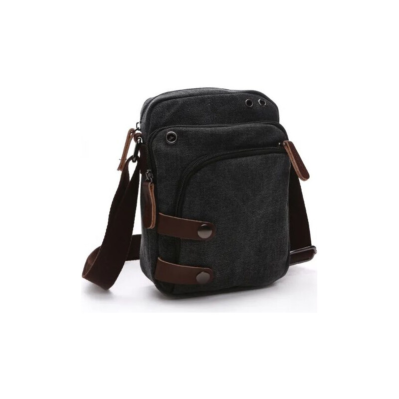 Canvasio pánska plátená taška cez rameno Dunstan Čierna 65227298