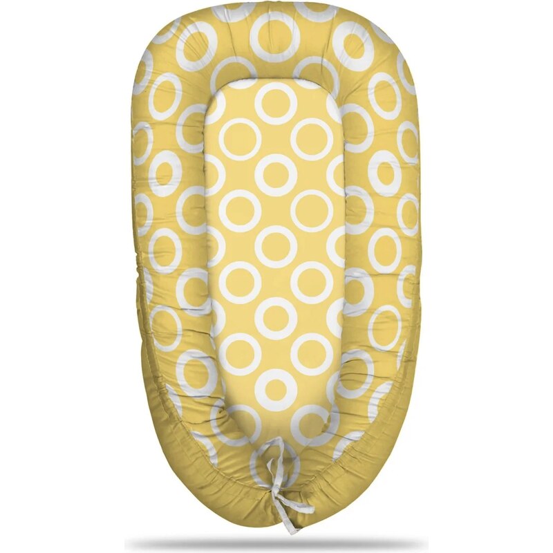Sablio Hniezdočko pre bábätko Biele kruhy na žlté 65114132