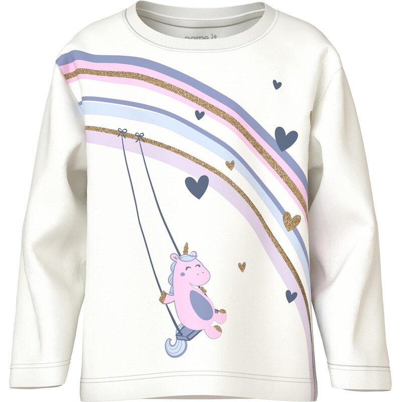 NAME IT Tričko NMFVALIANE svetlomodrá / zlatá / ružová / biela 66647487