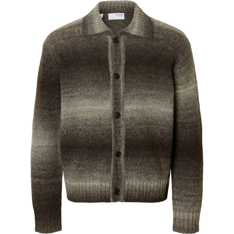 SELECTED Kardigán SLHGAARD nebielená / čokoládová 66647495