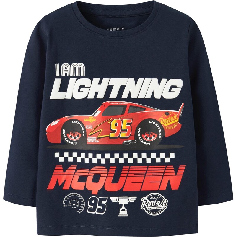 NAME IT Tričko NMMDraco Cars námornícka modrá / homárová / červená / 66647511