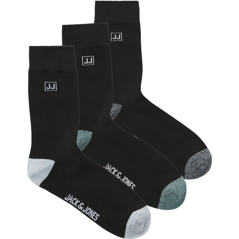 JACK & JONES Ponožky JACBRUCE tmavomodrá / modrá melírovaná / sivá 66647519