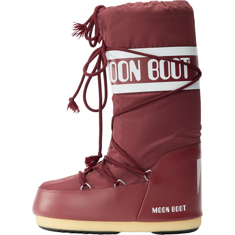 MOON BOOT Snehule burgundská / biela 66647558