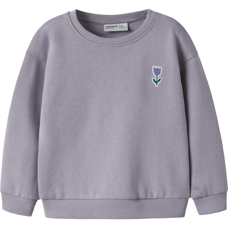 NAME IT Mikina NMFVALLENE tmavozelená / orgovánová / pastelovo fialová 66647565