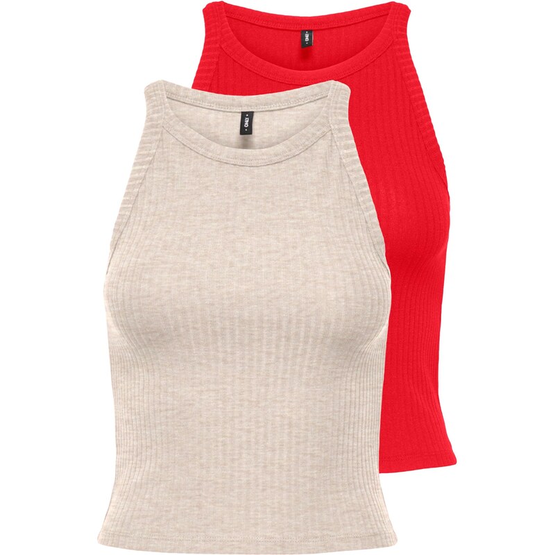 ONLY Top ONLEMMA kamenná / červená 66647616