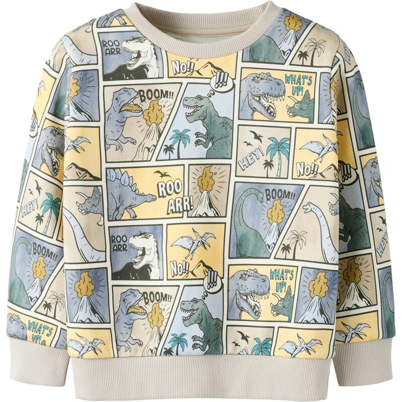 NAME IT Mikina NMMSikalas tmavobéžová / opálová / svetložltá / biela 66647608