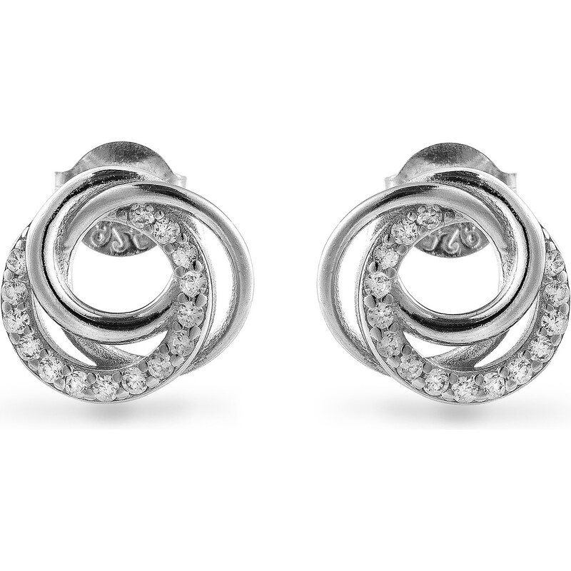AGAIN Jewelry Strieborné náušnice s kubickými zirkónmi AJNS0068 66649812