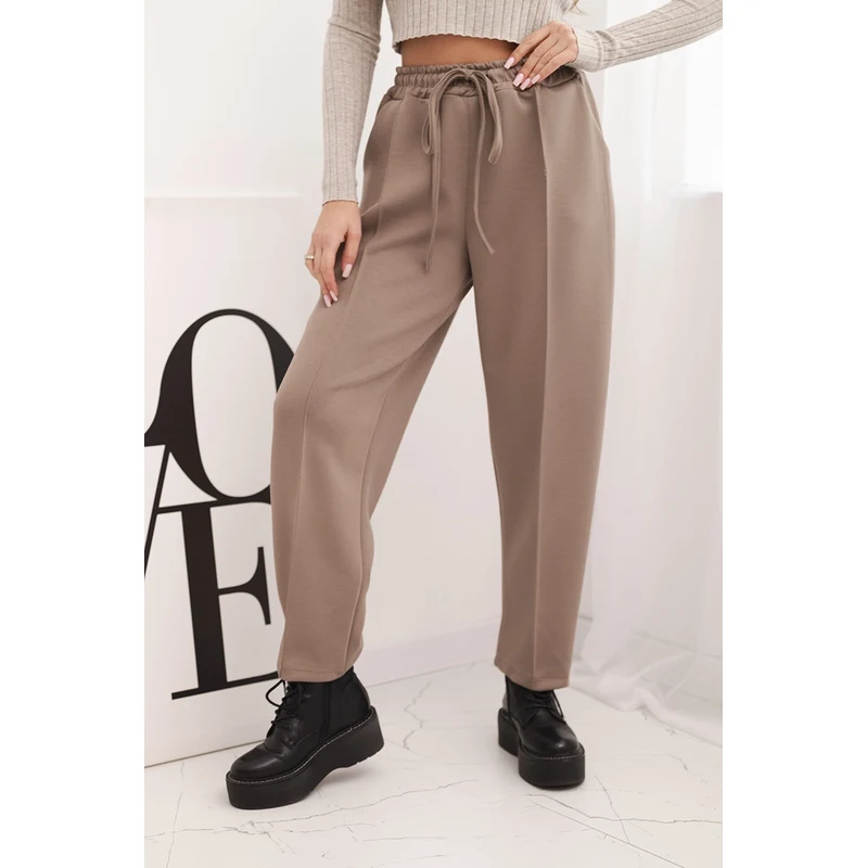 Kesi Włoski Elegantné dámske nohavice s vysokým pásom a viazaním v 66649907