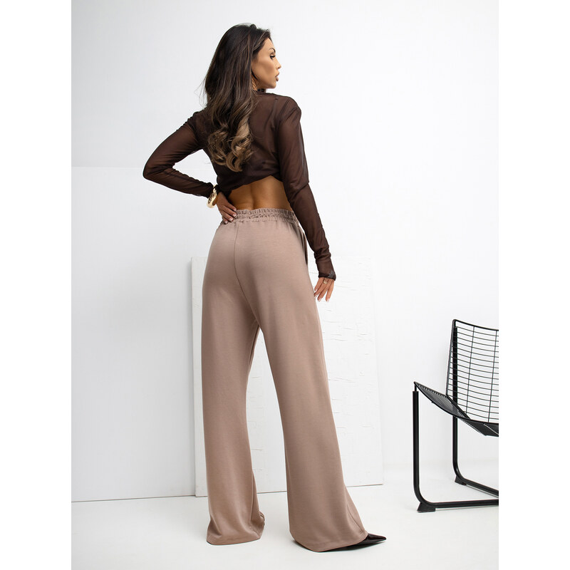 RUE PARIS Sweatpants-RV-DR-A1062.48-dark beige 66649980