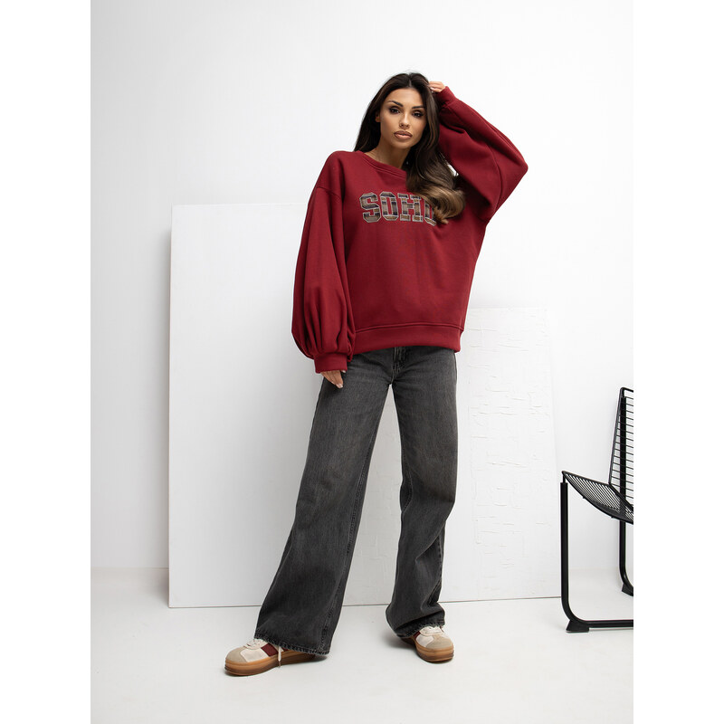 RUE PARIS Sweatshirt-RV-BL-A1040.03-burgundy 66649982