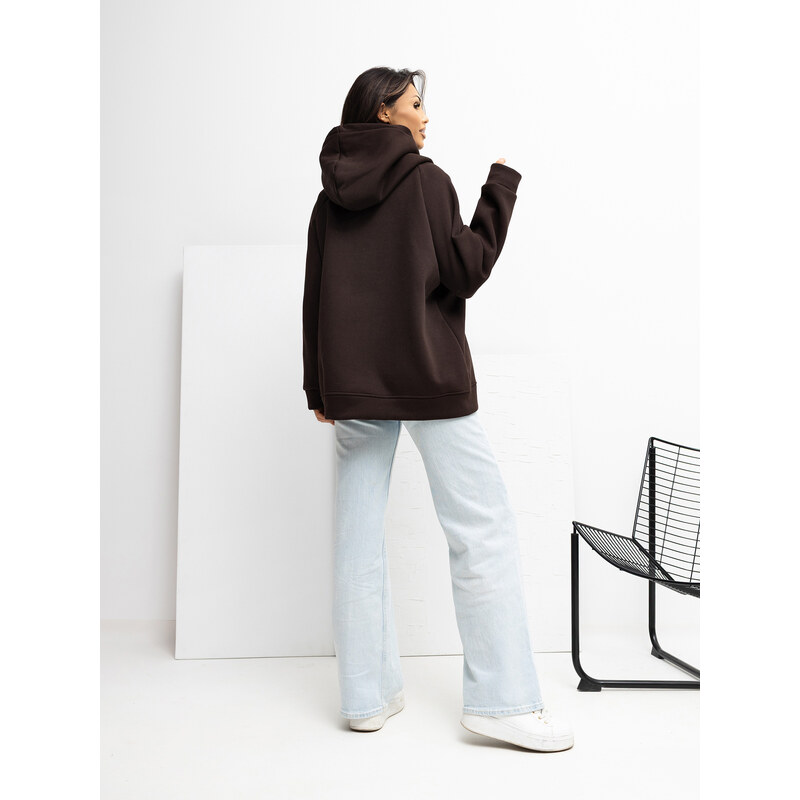 RUE PARIS Sweatshirt-RV-BL-A1034.26-dark brown 66649991