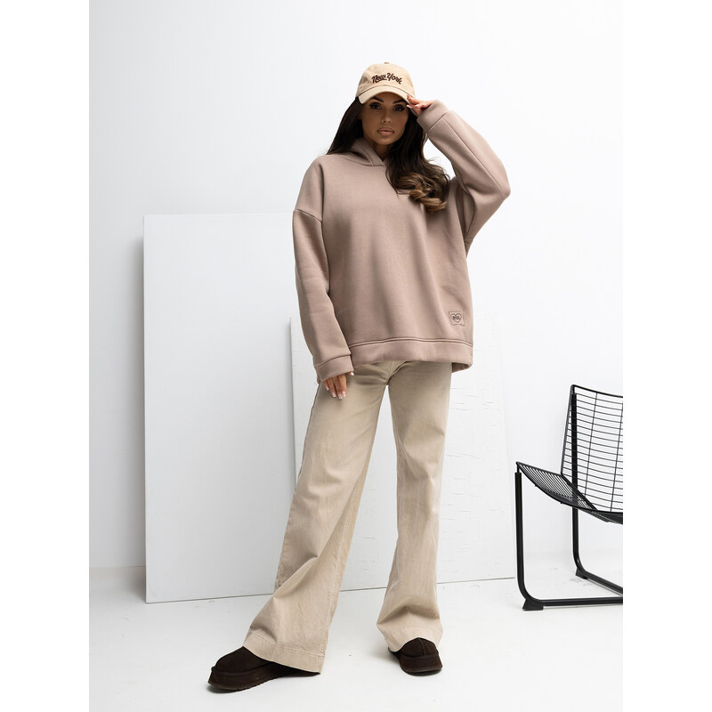 RUE PARIS Sweatshirt-RV-BL-A1037.12-dark beige 66649998