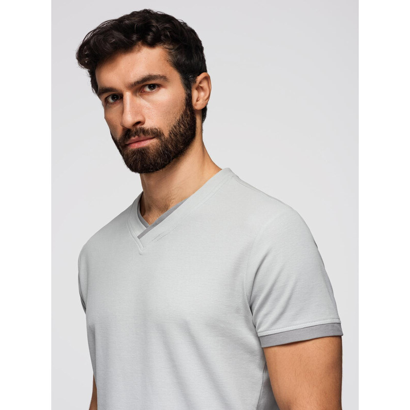Ombre Mens T-shirt with contrasting inserts and crew neckline - light 64793262