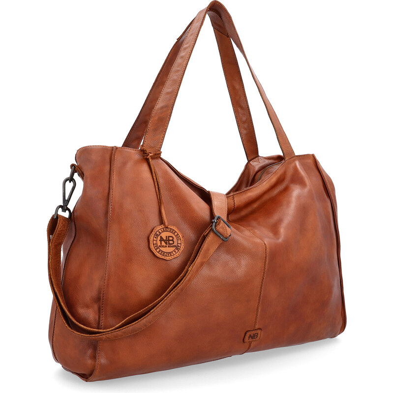 Kožená kabelka cez rameno Noelia Bolger koňaková NB 2422 KO 66653290