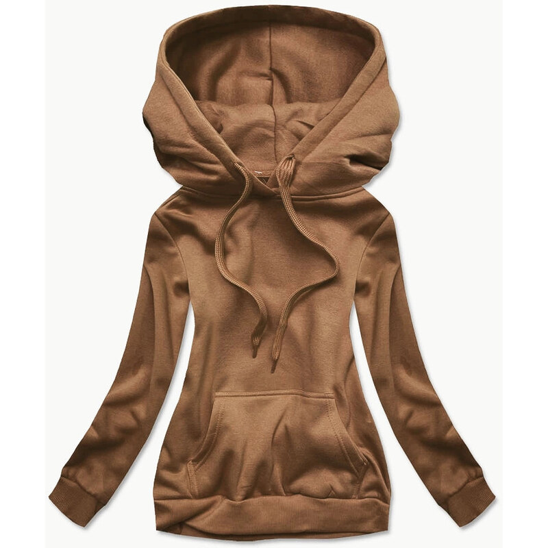 J.STYLE Dámska mikina v karamelovej farbe (W02-157) 67260305