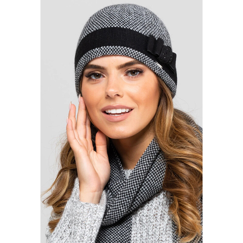Dámska čiapka Katalonia čiernobiela - Kamea 66657571