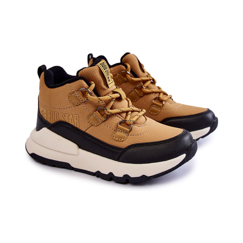 Big Star Shoes Dziecięce Botki Memory Foam Big Star KK374118 Camel 66658570