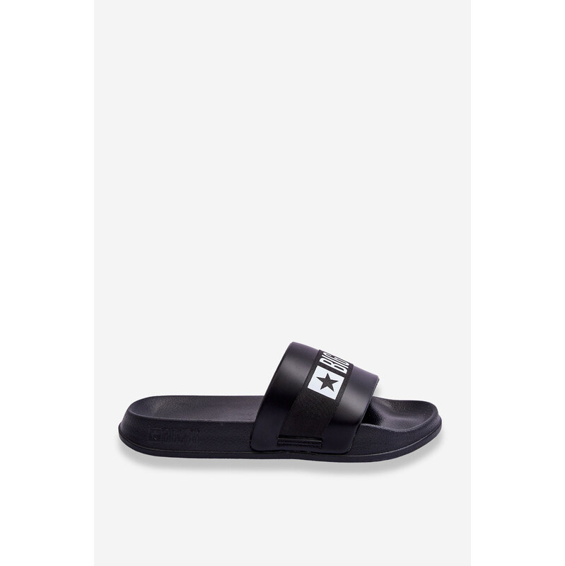 Big Star Shoes Męskie Klasyczne Klapki Big Star LL174457 Czarne 66658930