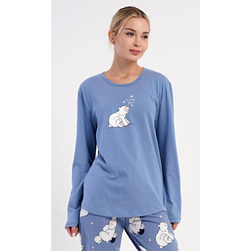 Vienetta Dámske dlhé pyžamo Medveď a tučniak 66657114