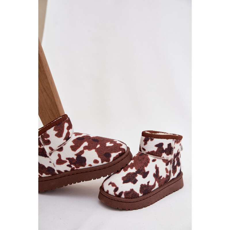 Boto Dětské zimní boty pro mládež s teplou podšívkou s flísky bílo 66664621