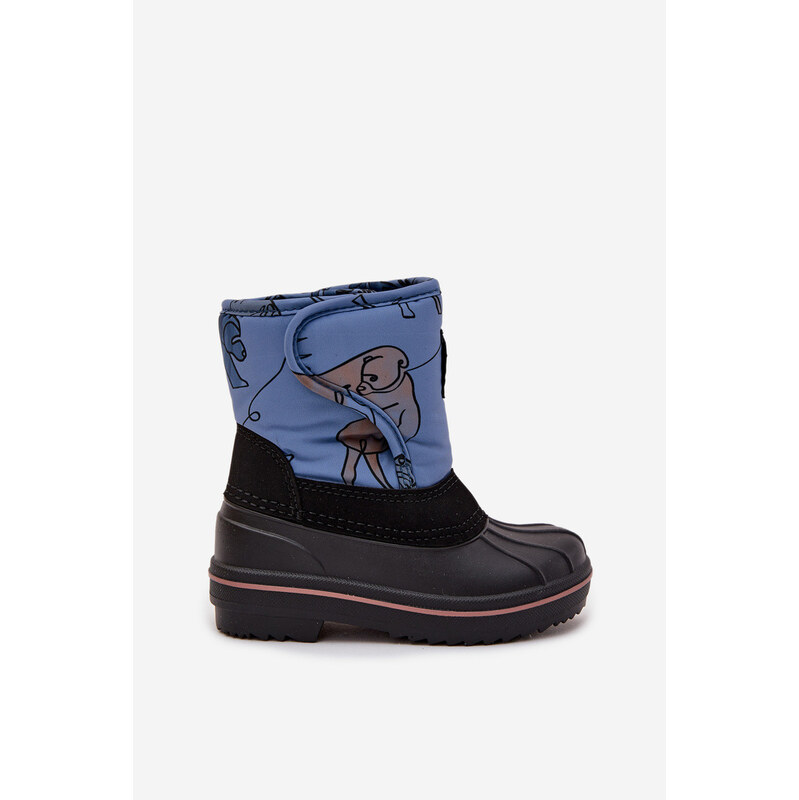 Dětské sněhule na suchý zip Lee Cooper LCJ-25-10-3774 modré 66664713