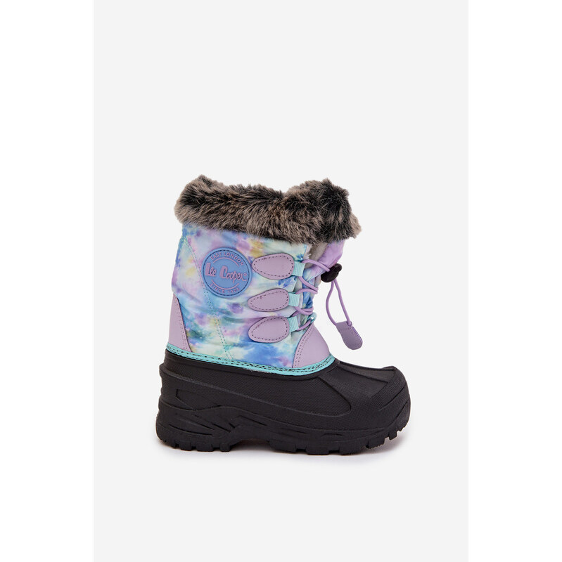 Dětské sněhule pro dívky s kožíškem a stahovák Lee Cooper LCJ-25-10 66664717