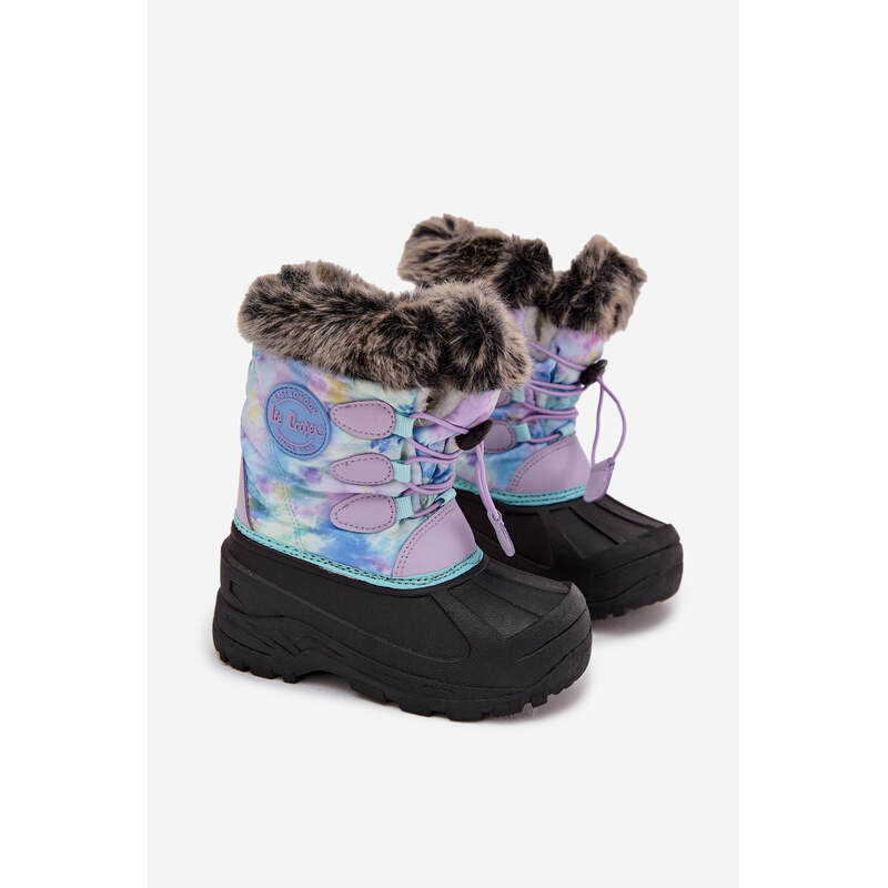 Kesi Dievčenské snehové topánky Lee Cooper s kožušinovým lemom - 66884512