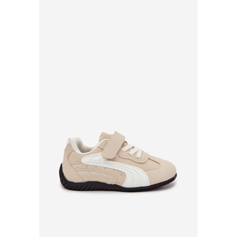 Boto Dětské sportovní boty s přezkou béžové Perrin 66664746