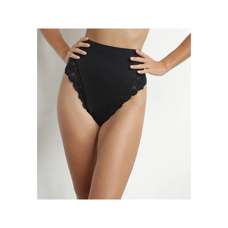Dámske čipkované tangá s vysokým pásom DIM DELICATE THONG - DIM - 66664955