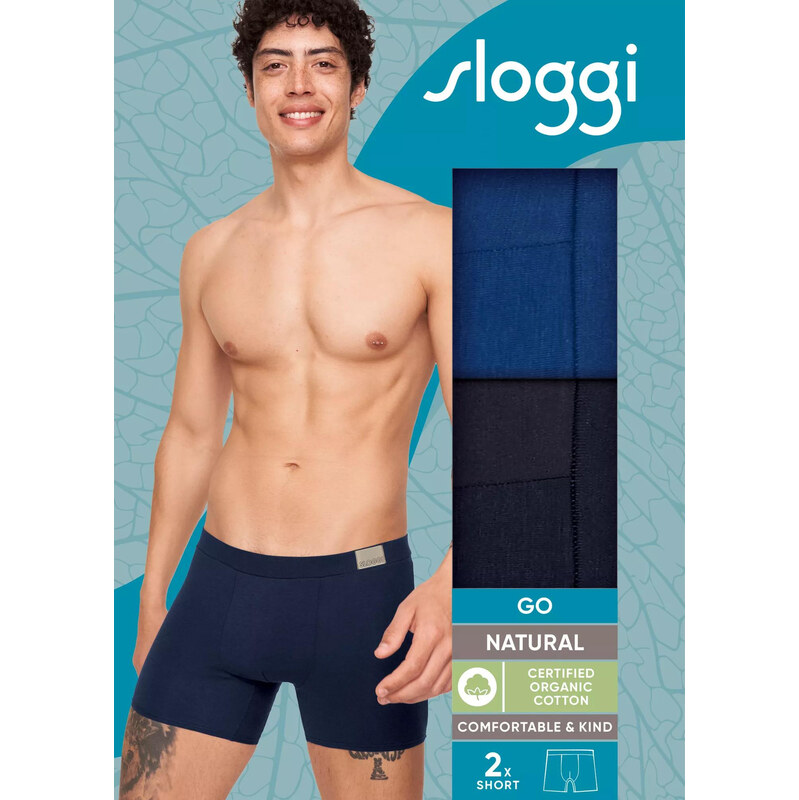 sloggi pánske GO Natural Short C2P - MODRÁ - SLOGGI MODRÁ - SLOGGI 66665012