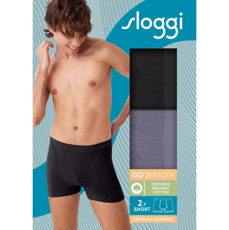 sloggi muži GO Smooth Short C2P - BLACK - SLOGGI BLACK - SLOGGI 66665050