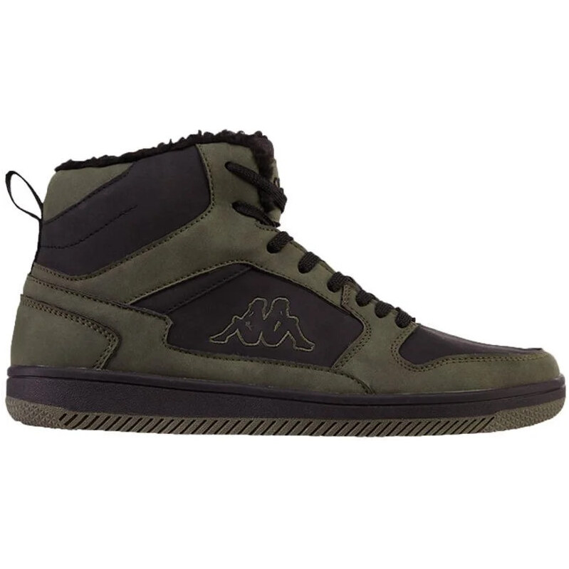 Pánske zimné členkové topánky s kožušinou 243374 3111 Tmavo zelená s 66665200