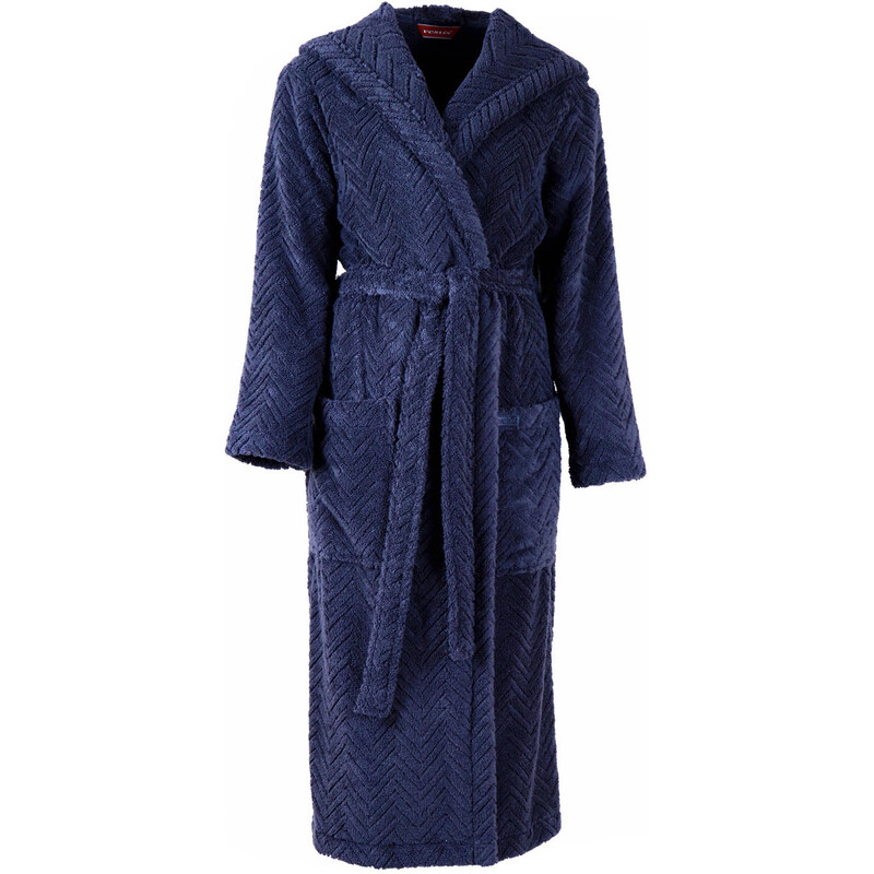 Vestis župan Athena s kapucňou tmavomodrý 66665594