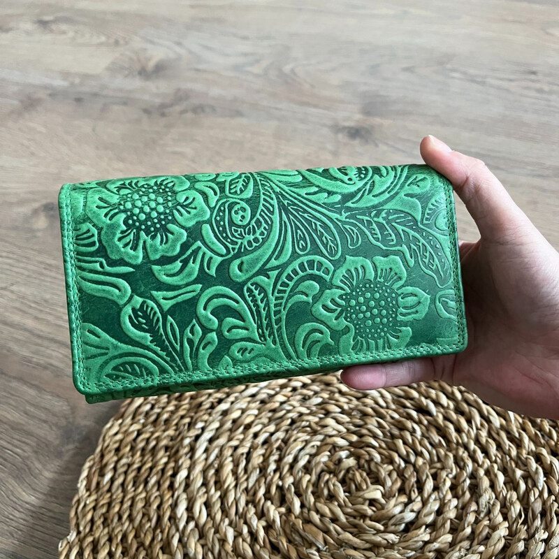 Tillberg Dámska kožená peňaženka zelená AMBRA 66666406