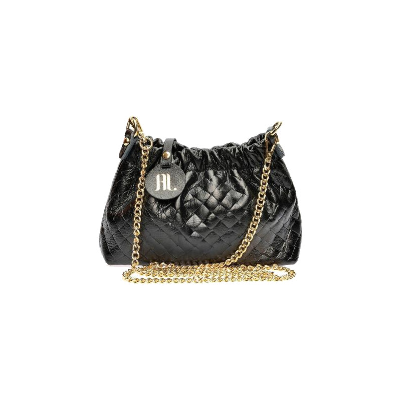 Anna Luchini Dámska kožená kabelka AL 8162 Nero 66666439