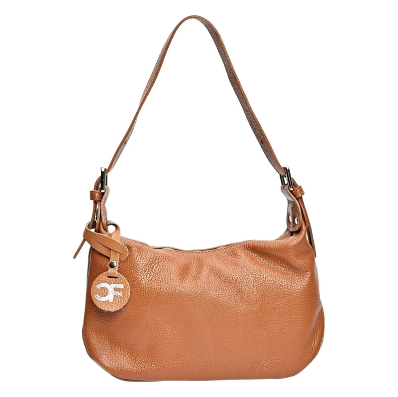 Carla Ferreri Dámska kožená kabelka CF1945 Cognac 66666442